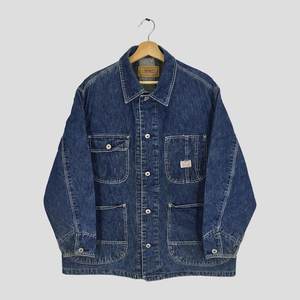 Customizable Vintage <b>Trucker</b> Denim Cotton <b>Jacket</b> for <b>Men</b> High Quality Simple Varsity Fashion Blue Private Embroidery High Street - Product Image 1