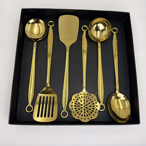 Ensemble d'ustensiles de cuisine 6 pièces en acier inoxydable finition cuivre, durable, facile à nettoyer, haute qualité, au meilleur prix de gros - Product Image 4