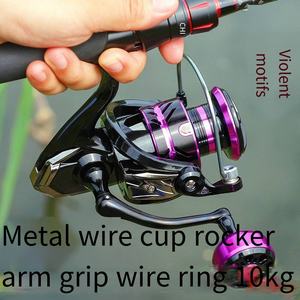 Moulinet de pêche robuste pour eau salée - Lancer de leurres pour la pêche au bar, au morue et à la rascasse - Utilisation en rivière/lac - Force de freinage de 10 kg - Système anti-retour - Product Image 4