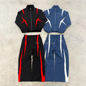 Ensemble survêtement léger en nylon coupe-vent avec sweat à capuche réfléchissant zippé de 3 m et pantalon de survêtement en nylon, fabrication sur mesure - Product Image 4