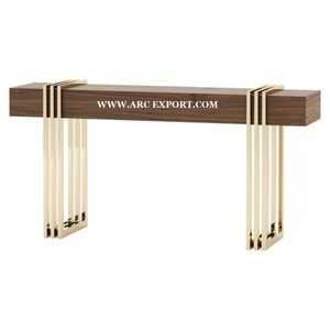 Table console de design antique unique en métal poli doré fait à la main meubles de salon classiques Table console prix de gros - Product Image 3