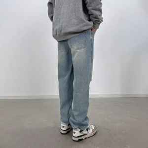 Premium Cómodo Baggy Ripped Jeans Loose Fit Denim desgastado Elegante de moda para Hip Hop Vintage Casual Everyday Outfits - Product Image 3