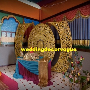 ชุด mandap สำหรับงานแต่งงานมีสไตล์สไตล์สไตล์สไตล์ mandap สำหรับงานแต่งงานผู้ผลิตผ้าอินเดียใน; สีทอง10122740 - Product Image 4