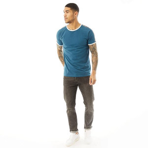 T-shirt Ringer pour homme en jersey de coton/fibre de bambou, imprimé avec un design personnalisé, séchage rapide, respirant, vêtements de sport - Product Image 4
