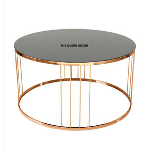 Mesa de centro de diseño moderno de alta calidad, muebles antiguos para sala de estar, mesa de centro, muebles decorativos para el hogar de forma redonda - Product Image 1