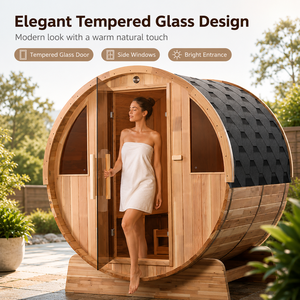 Sauna de Madera de Cedro Sólido para Exteriores, Directo de Fábrica, para 4 Personas, con Estufa Harvia, de la Más Alta Calidad - Product Image 1