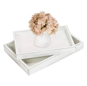 Plateau en bois écologique pour le service et la décoration Plateau rectangulaire en bois de manguier blanc finition Excellence Designs personnalisés - Product Image 5