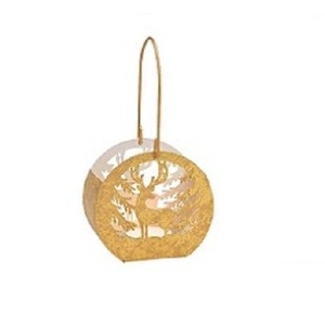 Traditional Design Metal Hanging <b>Tealight</b> Candle Holder <b>Lantern</b> Christmas Holiday Party Festive Home Decor Tree Ornament - Product Image 1