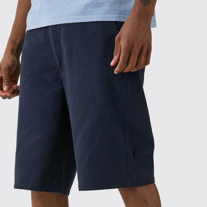 Pantalones cortos holgados de mezclilla de lona lavados desgastados al por mayor de fábrica personalizados OEM pantalones cortos de verano de trabajo de algodón de punto para hombre - Product Image 4
