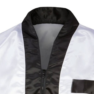 แจ็กเก็ตบุนวมผ้าซาตินสำหรับผู้ชายสไตล์ลำลองมีฮู้ดปกซิปปิดน้ำหนักเบาสำหรับฤดูใบไม้ผลิ - Product Image 3