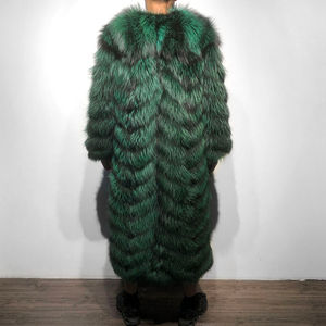 Abrigo Largo de Piel de Zorro para Hombre, Abrigo de Invierno con Incrustaciones de Piel de Cabra, Abrigo Largo de Piel de Zorro de Alta Calidad, Abrigo Grueso de Invierno, Abrigo Cálido - Product Image 5