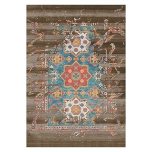 <b>RUGS</b> DEPOT LXDP-0533 Wholesale Terracotta Gold Ethnic Kilim Digital Printed Machine Washable Chenille Area <b>Rug</b> <b>Non</b> <b>Slip</b> - Product Image 1