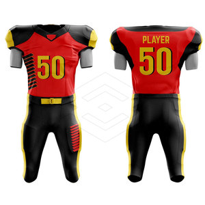 Uniforme de Fútbol Americano de Diseño Personalizado de la Mejor Calidad, Manga Corta, 100% Poliéster, Transpirable, Secado Rápido para Verano - Product Image 1