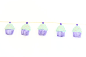 Festive Cupcake String Decor- 100cm Handmade Garland - Cup Cake Garland - Kids Play - Home Decoration - Eco-friendly Garland - Product Image 4