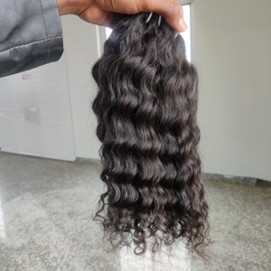 Venta al por mayor Precio de fábrica de alta calidad de la India Virgen Cutícula alineada Extensiones de cabello Estilo de onda suelta Paquetes rectos profundos - Product Image 1