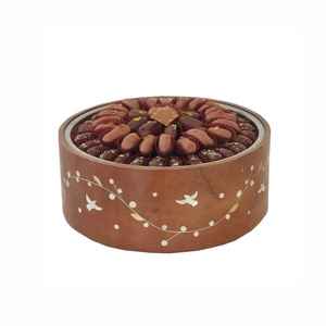 Soporte de pastel de concha de Capiz hecho a mano con incrustaciones de nácar, bandeja de servicio al por mayor de fábrica para decoración de Ramadán Eid - Product Image 5