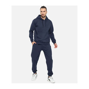 Bas prix hiver à capuche décontracté solide hommes survêtements pour activités de plein air et Fitness 100% coton commandes en gros et au détail - Product Image 1