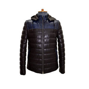 Python Embossed Leather <b>Jacket</b> <b>for</b> <b>Women</b> New Quilted Style Stylish <b>Brown</b> Puffer <b>Jacket</b> Detachable Hood Trendy Winter Outerwear - Product Image 1
