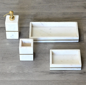 Excellent Quality <b>Marble</b> <b>Bathroom</b> Set Classic Handmade High End <b>Marble</b> Effect Bath <b>Accessory</b> Sets <b>Marble</b> <b>Bathroom</b> Set - Product Image 6