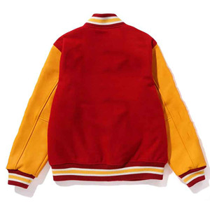 Brand New Custom Latest Design <b>Men</b> Women Real <b>Leather</b> <b>Jacket</b> Letterman High Quality Varsity CollegeBaseballjacket for <b>men</b> - Product Image 2