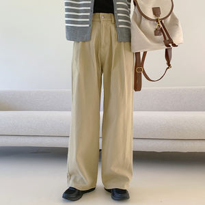 Prix de haute qualité coupe ample large femmes pantalons exportation fournitures de marque coton vacances Look Eden Bezo coton pantalon large - Product Image 1