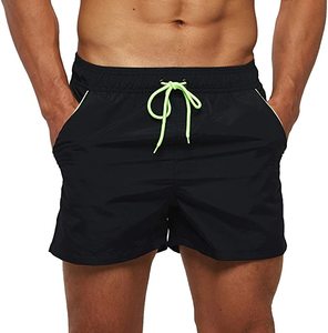 กางเกงขาสั้นบอร์ดกันน้ำแห้งเร็วสำหรับผู้ชายกางเกงขาสั้นออกกำลังกายชายหาดแบบผูกเชือกลายพื้นเป็นมิตรกับสิ่งแวดล้อม - Product Image 4