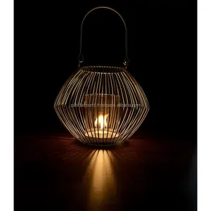 Portavelas Redondo de Bambú Rústico Decorativo Hecho a Mano de Alta Demanda para Decoración de Casas de Campo y Patios por Zahid Exports en India - Product Image 2