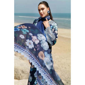 Farasha Aurea Women's Summer Lawn Suit Sets '25 D-13 Floral <b>Blush</b> TC-1419-for Eid Celebration - Product Image 3