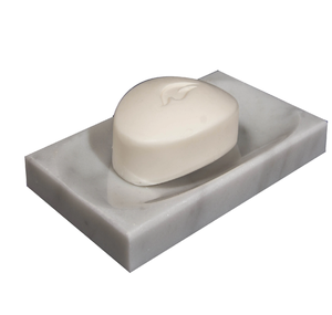 Porte-savon en marbre écologique, simple et classique, carré, prix supérieur - Product Image 1