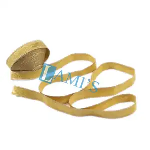 OEM Gilt Wire Lace Großhandel Golden Sleeve Curls Vergoldete Braid Lace Kleid Textilgewebe Gewebtes Metallic Braid Lace Tape