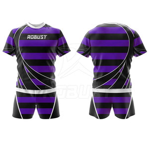 Vente en gros de vêtements de sport de rugby pour hommes personnalisés qualité supérieure maillots respirants pakistanais shorts manches courtes ensembles d'équipes sportives - Product Image 6