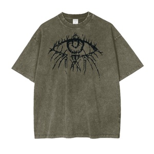 เสื้อยืดลายกรดไซส์ใหญ่พิเศษสำหรับผู้ชายเสื้อยืดพิมพ์ลายออกแบบโลโก้ได้ตามต้องการ - Product Image 1