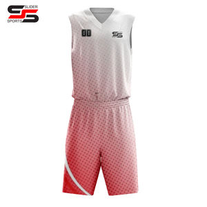Uniforme réversible de maillot de basket-ball en maille en gros uniforme de basket-ball d'équipe vierge caractéristique Service de séchage rapide - Product Image 1