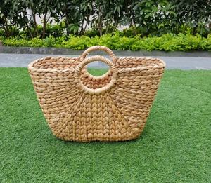 Bolsa/cesta de jacinto de agua con asas para compras, picnic, almacenamiento en el hogar y almacenamiento de organización hecho en Viet - Product Image 5