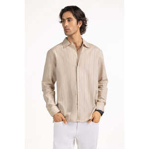 Chemises décontractées pour hommes, double boutonnage, 100 % coton, popeline rayée, teinture unie, approvisionnement ODM - Product Image 5