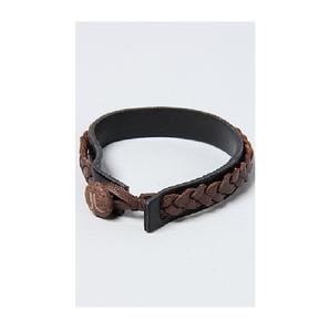 Moda de moda trenzada Biker Cuff Strap Punk cinturón ancho brazalete pulsera ajustable pulsera de cuero genuino para Mujeres Hombres - Product Image 6