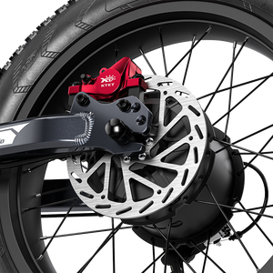 Vélo à neige électrique, pneus larges de 20 pouces, moteur central de 1500 W, batterie au lithium 48 V, double suspension, frein à disque hydraulique, écran numérique - Product Image 6