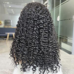 Hermosa textura Pelucas de cabello humano Raw Vietnamita y Birmano Curl Super Double Drawn Long HD LACE - Product Image 4