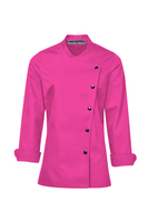 Uniforme de Chef de Manga Larga para Restaurante, Unisex, Color Personalizado, Logotipo Impreso Digitalmente, Chaqueta de Trabajo de Polialgodón para Uso en Cocina y Alimentos