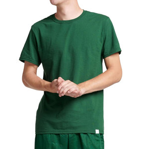 T-shirts unis en coton pour hommes, couleur verte, nouveau design, col rond, meilleure vente, produit, t-shirts en coton - Product Image 1