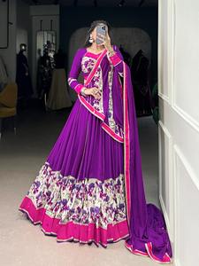 Última colección de rayón puro con espejo impreso y original, fabricante Lehenga Choli DE LA India - Product Image 2