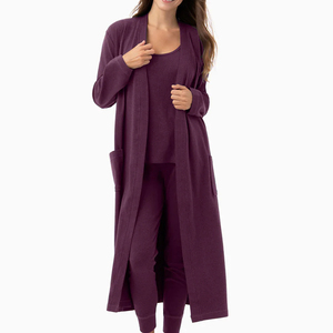 Vestaglia da Notte per Donna 100% Cotone, Manica Lunga, Organica, Ecologica, Pigiama da Lounge - Product Image 6