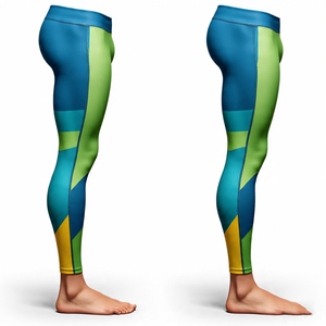 Sublimación Yoga Legging Hombres Cintura elástica alta Fitness Wear Compresión Impreso Leggings Hombres - Product Image 6