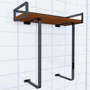 Porte-serviettes en métal et en bois conçus pour une utilisation intensive à long terme, surface métallique lisse empêchant la prolifération des bactéries - Product Image 4