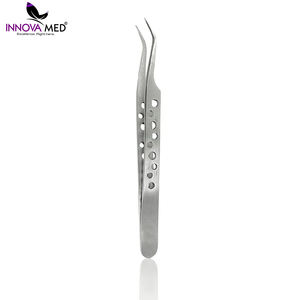 Pinzas para Artistas de Pestañas de Marca Privada, Pinzas de Acero Inoxidable para Extensión de Pestañas con Punta de Fibra Nano Grip, Herramienta de Belleza de innovamed - Product Image 6