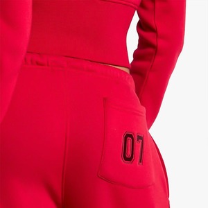 Conjunto de Sudadera con capucha y cremallera con estampado de pantalla para mujer, chándales de felpa francesa de alta calidad personalizados para mujer, conjunto de dos piezas para mujer - Product Image 6