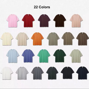 T-shirt personnalisé pour hommes, poids lourd 100% coton, coupe en boîte 250-300 GSM anti-rides, surdimensionné, épaules tombantes, Boxy Fit Crop T-Shirt - Product Image 1