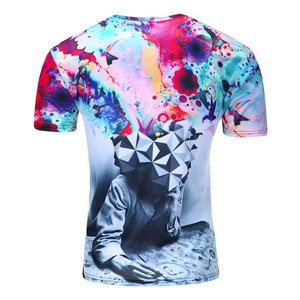 เสื้อยืดผู้ชายผ้าฝ้ายระบายอากาศได้ดีพิมพ์ลายโลโก้ตามสั่งบริการ OEM ดีไซน์ใหม่ - Product Image 2