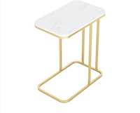 Table contemporaine en fer noir en forme de C, écologique, plateau en métal, artisanale, pour salon, table d'appoint, mobilier moderne pour la maison, décorative