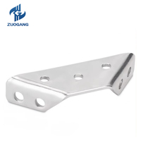 Supports d'angle multifonctionnels en acier inoxydable triangulaires pour meubles, étagères et fixation du bois